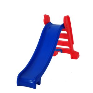 Escorregador Médio Divertido - Escada Vermelha e Rampa Azul